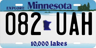 MN license plate 082UAH