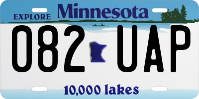 MN license plate 082UAP