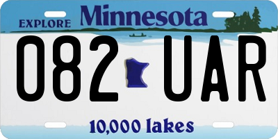 MN license plate 082UAR