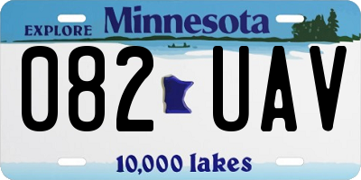 MN license plate 082UAV
