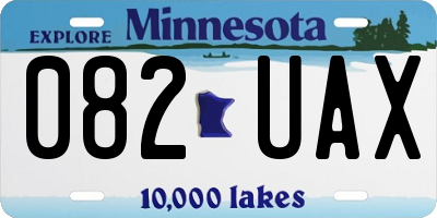 MN license plate 082UAX