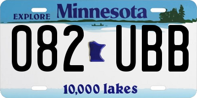 MN license plate 082UBB