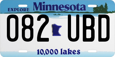MN license plate 082UBD