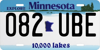 MN license plate 082UBE