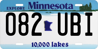 MN license plate 082UBI