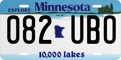 MN license plate 082UBO