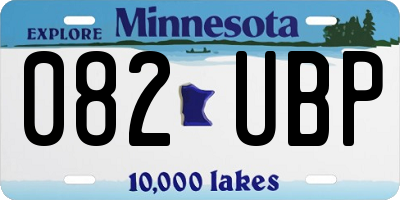 MN license plate 082UBP