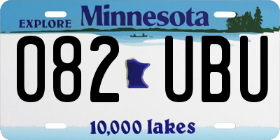 MN license plate 082UBU