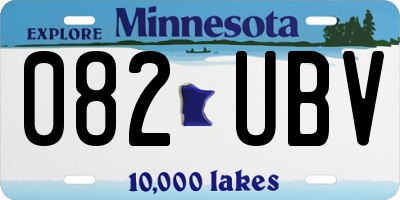 MN license plate 082UBV