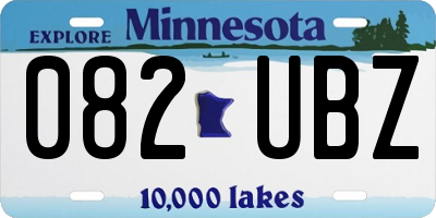 MN license plate 082UBZ