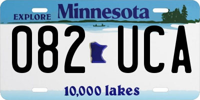 MN license plate 082UCA