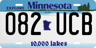 MN license plate 082UCB
