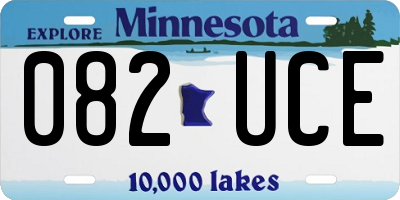 MN license plate 082UCE
