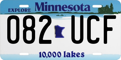 MN license plate 082UCF