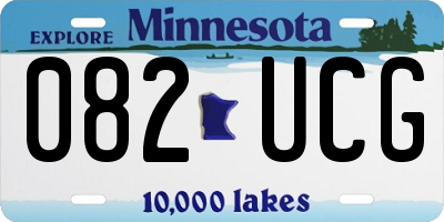 MN license plate 082UCG