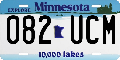 MN license plate 082UCM
