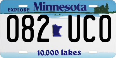 MN license plate 082UCO