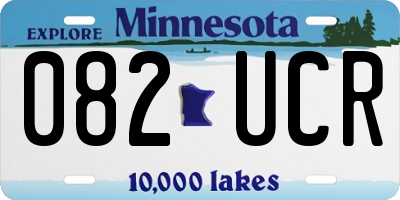 MN license plate 082UCR