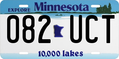 MN license plate 082UCT