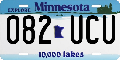 MN license plate 082UCU