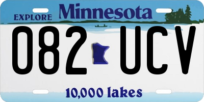 MN license plate 082UCV