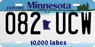 MN license plate 082UCW