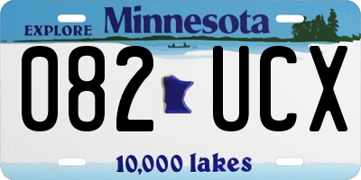 MN license plate 082UCX