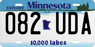 MN license plate 082UDA