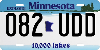MN license plate 082UDD