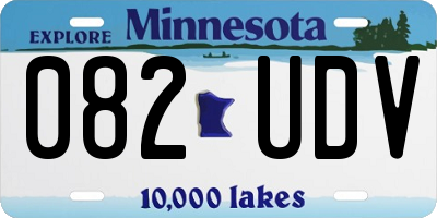 MN license plate 082UDV