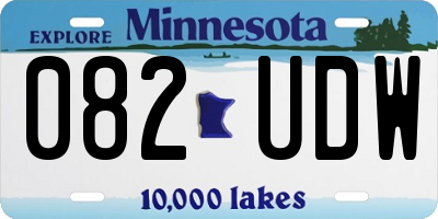 MN license plate 082UDW