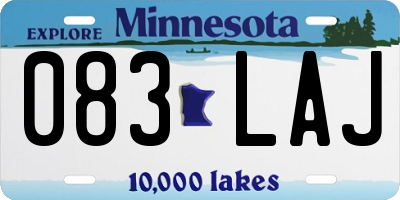 MN license plate 083LAJ