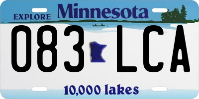 MN license plate 083LCA