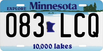 MN license plate 083LCQ