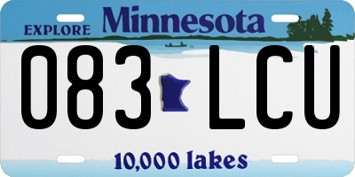 MN license plate 083LCU