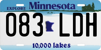MN license plate 083LDH