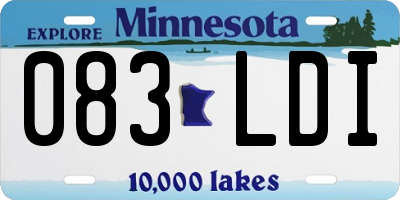 MN license plate 083LDI