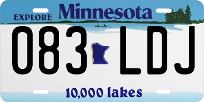 MN license plate 083LDJ