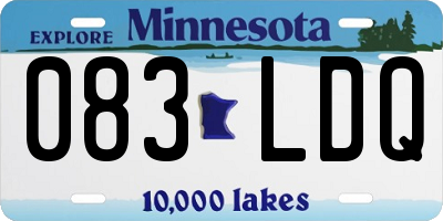 MN license plate 083LDQ