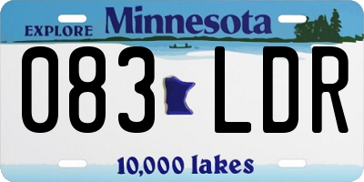 MN license plate 083LDR