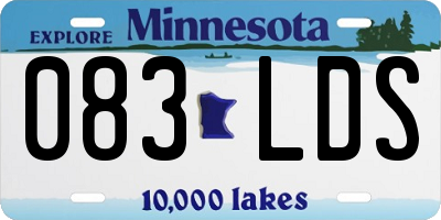 MN license plate 083LDS