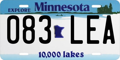 MN license plate 083LEA