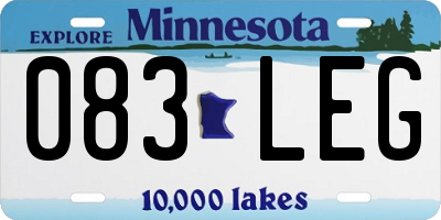 MN license plate 083LEG