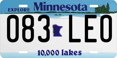 MN license plate 083LEO