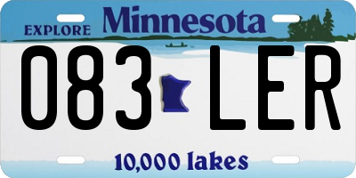 MN license plate 083LER