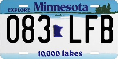 MN license plate 083LFB