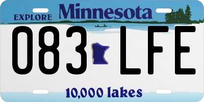MN license plate 083LFE