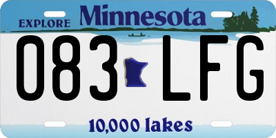MN license plate 083LFG
