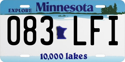MN license plate 083LFI