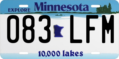 MN license plate 083LFM